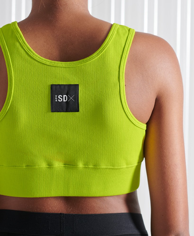 limited edition sdx sports crop top in limegroen
