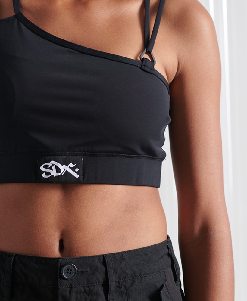 limited edition sdx sesh crop top in zwart