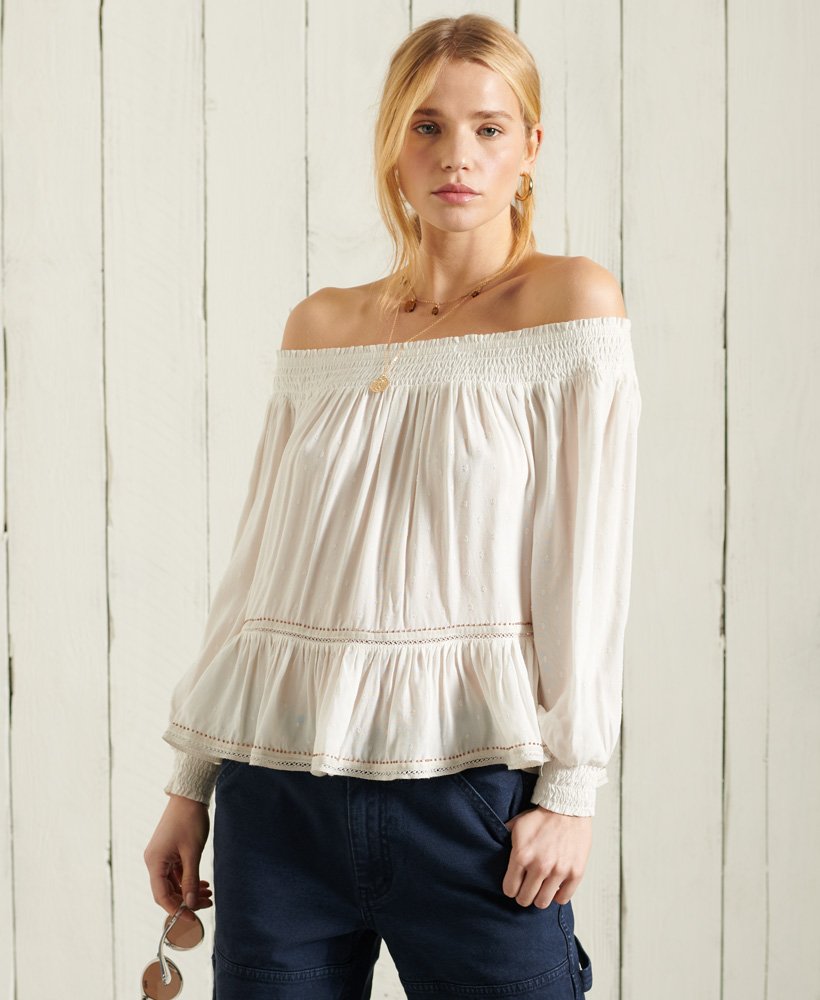 ameera off-the-shoulder top in wit