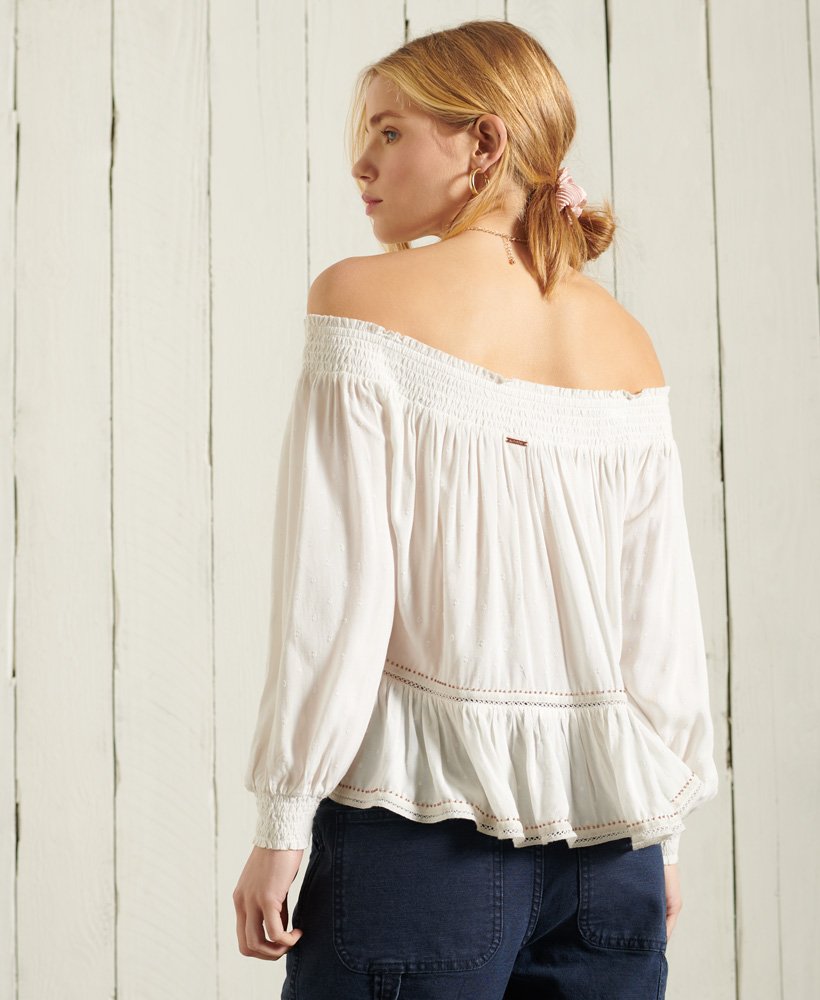 ameera off-the-shoulder top in wit
