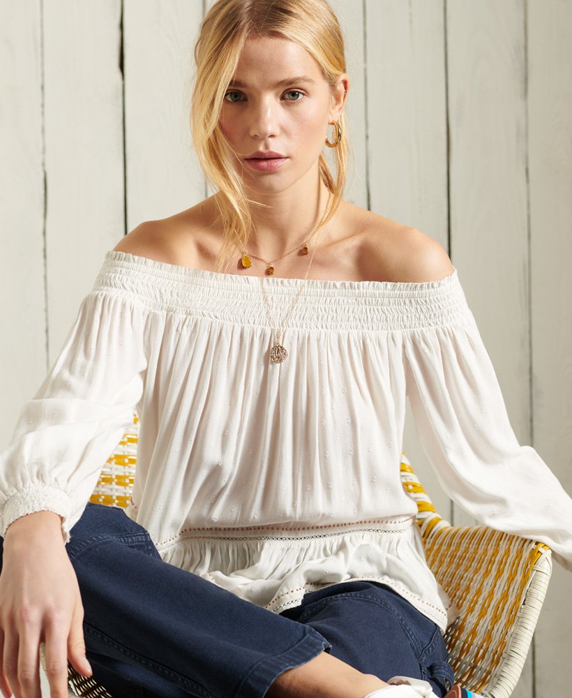 ameera off-the-shoulder top in wit