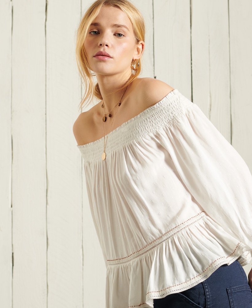 ameera off-the-shoulder top in wit