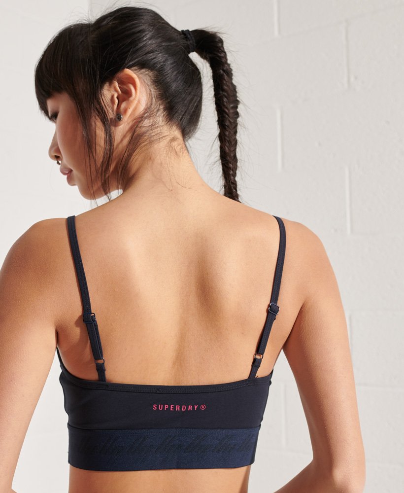 essentiële crop top met bandjes in eclipse navy