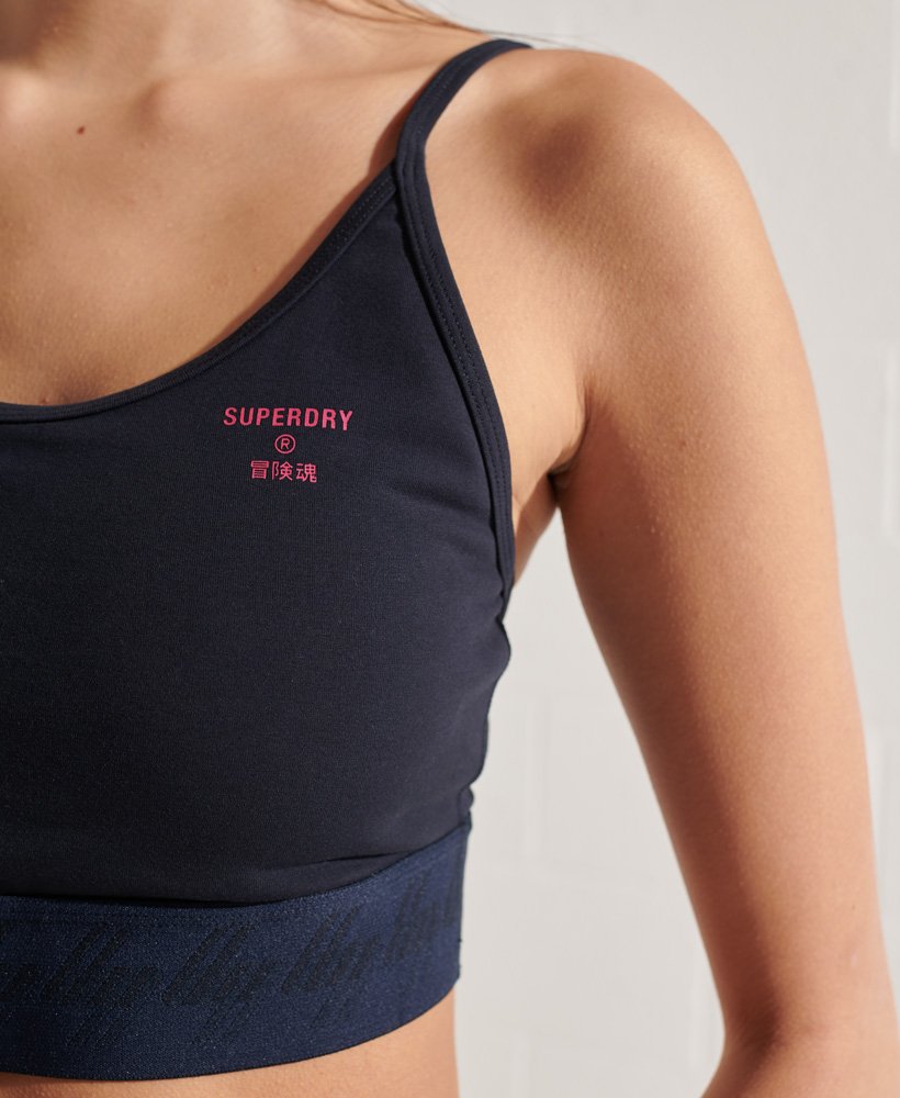 essentiële crop top met bandjes in eclipse navy