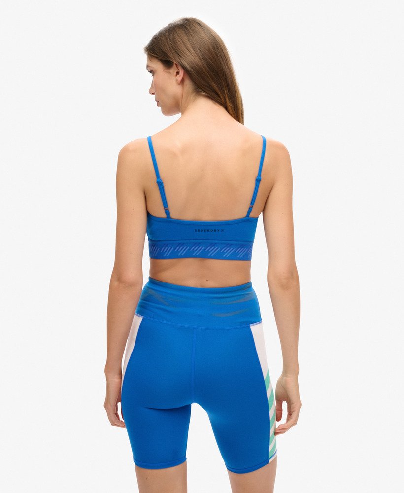 essentiële crop top met bandjes in royal