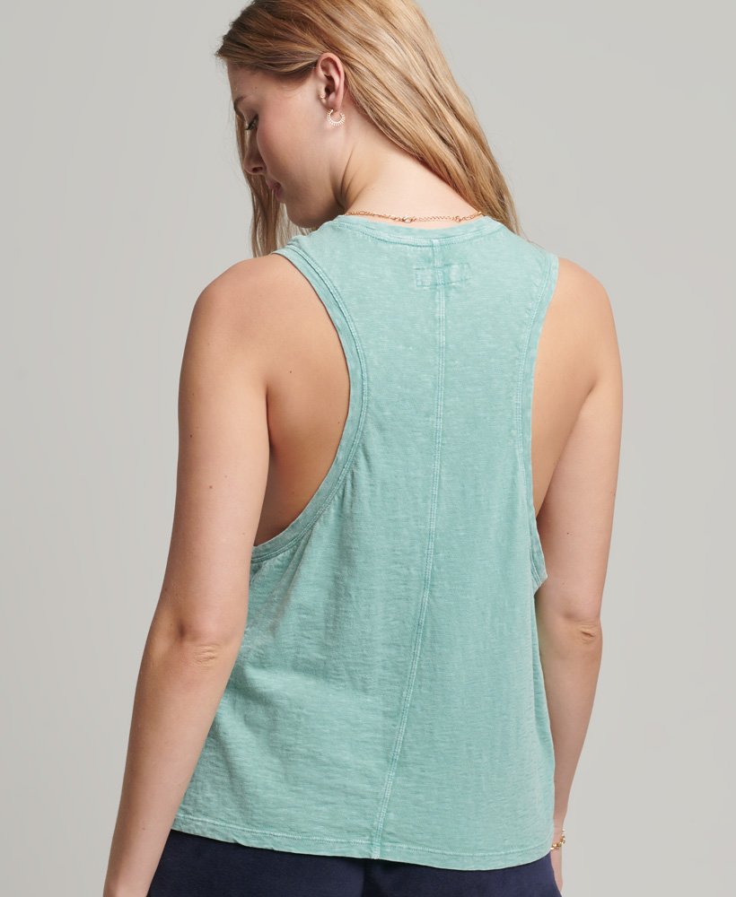 vintage surfvest van biologisch katoen in de kleur fresh mint.