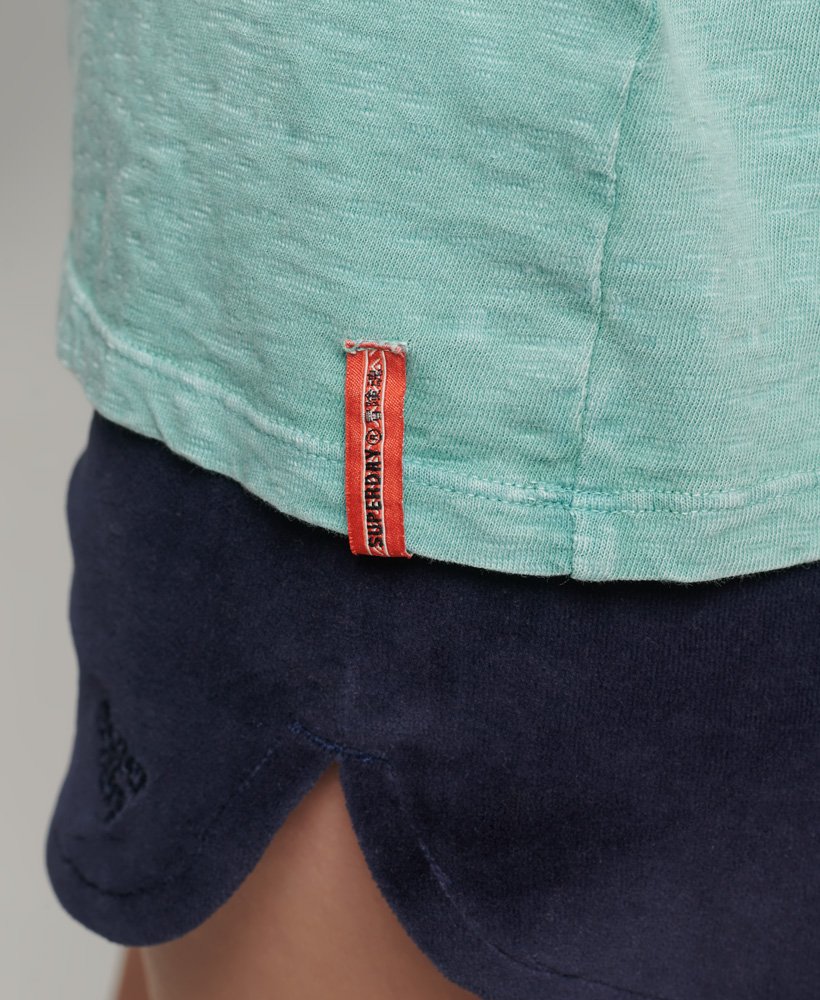 vintage surfvest van biologisch katoen in de kleur fresh mint.