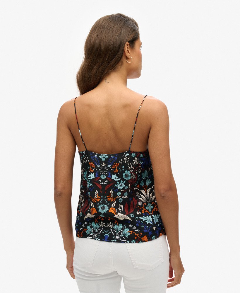 cami top met wimperprint in erin-stijl.