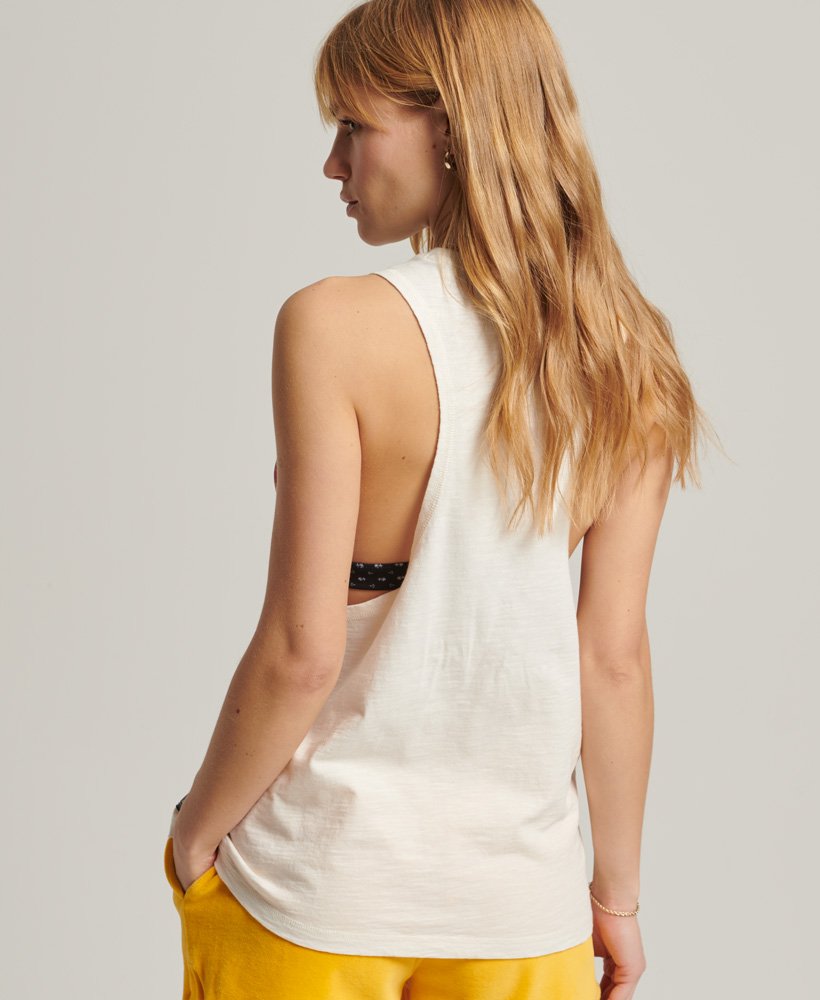 vintage cali stripe vest in winter white