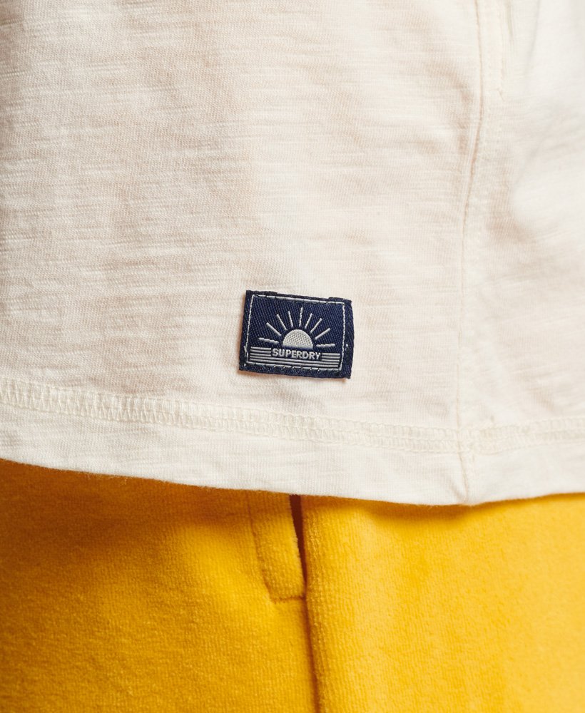 vintage cali stripe vest in winter white