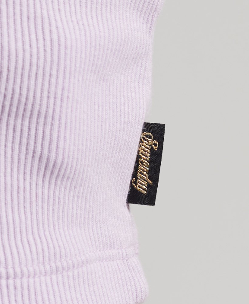 vintage mini ribkanten camisole top in palmviolet