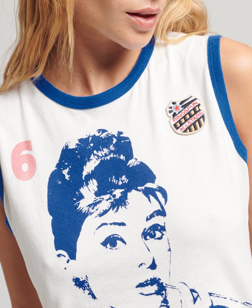 ringspun allstars ah vintage re-issue vest top in ecru