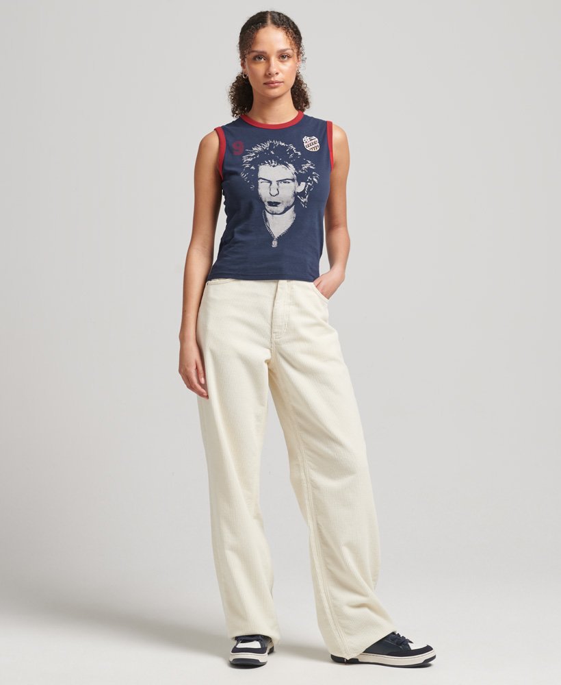 ringspun allstars sv vintage re-issue vest top in rinse navy
