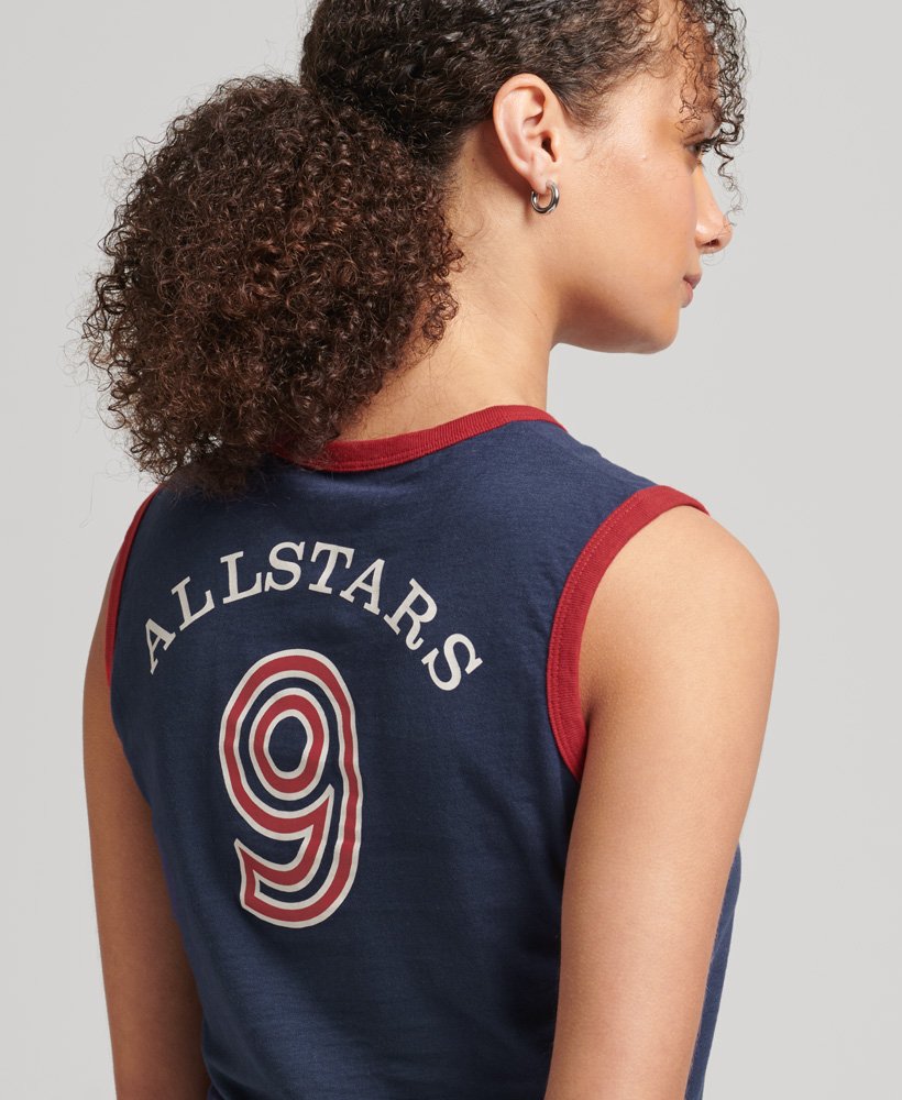 ringspun allstars sv vintage re-issue vest top in rinse navy
