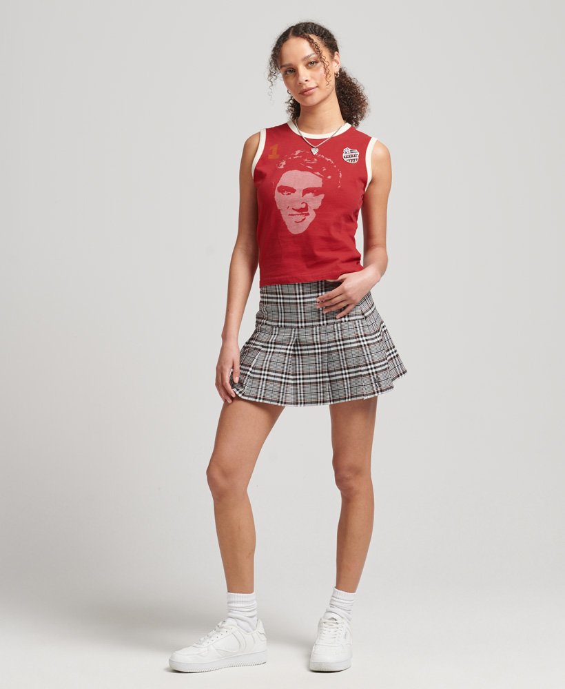 ringspun allstars ep vintage re-issue vest top in varsity red