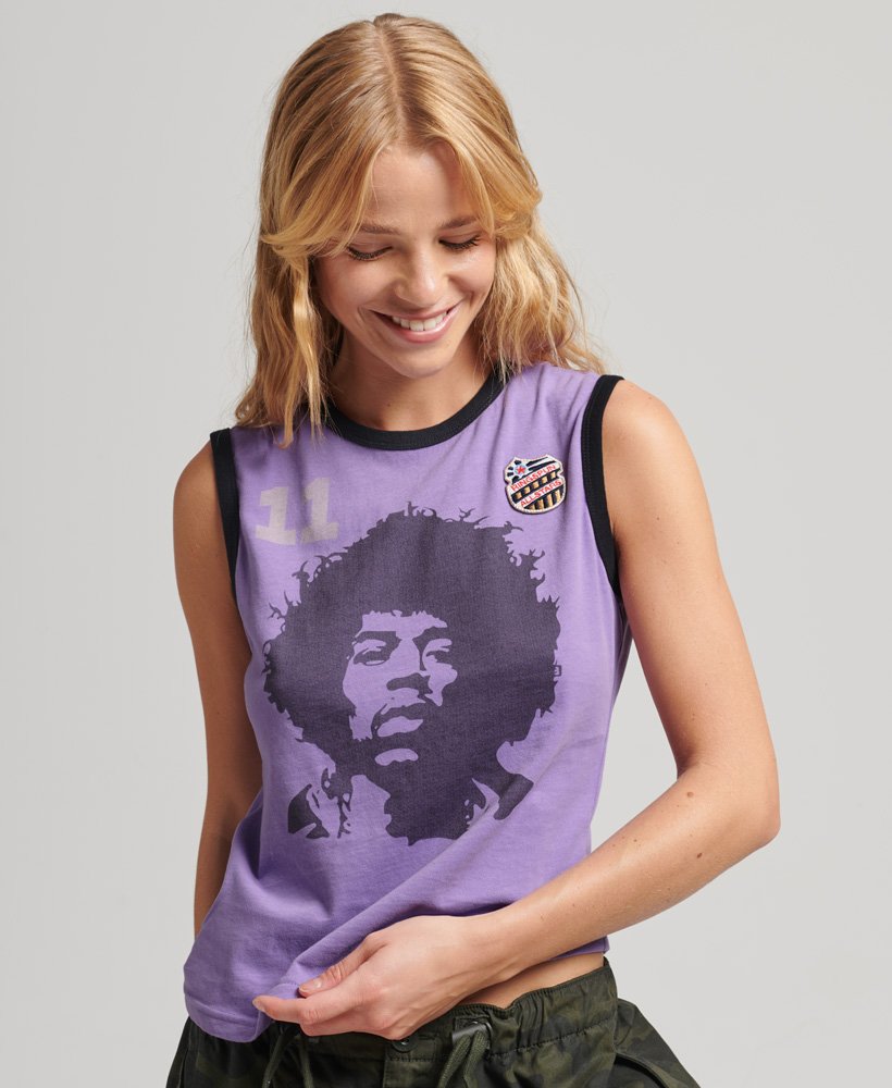ringspun allstars jh vintage re-issue vest top in electric purple