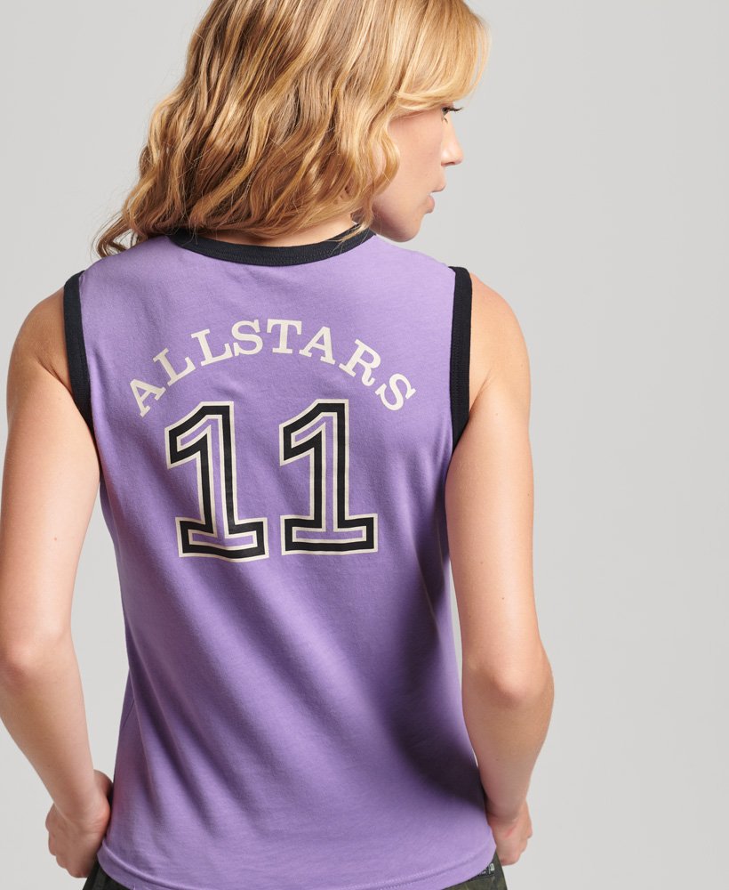 ringspun allstars jh vintage re-issue vest top in electric purple
