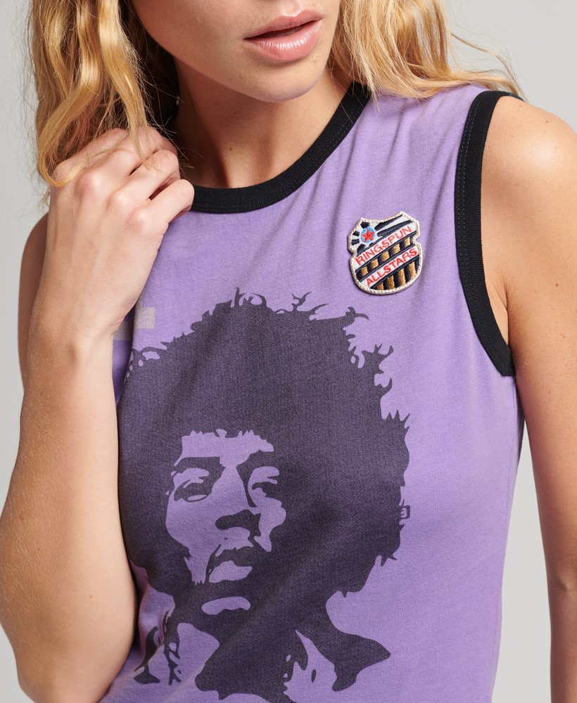 ringspun allstars jh vintage re-issue vest top in electric purple