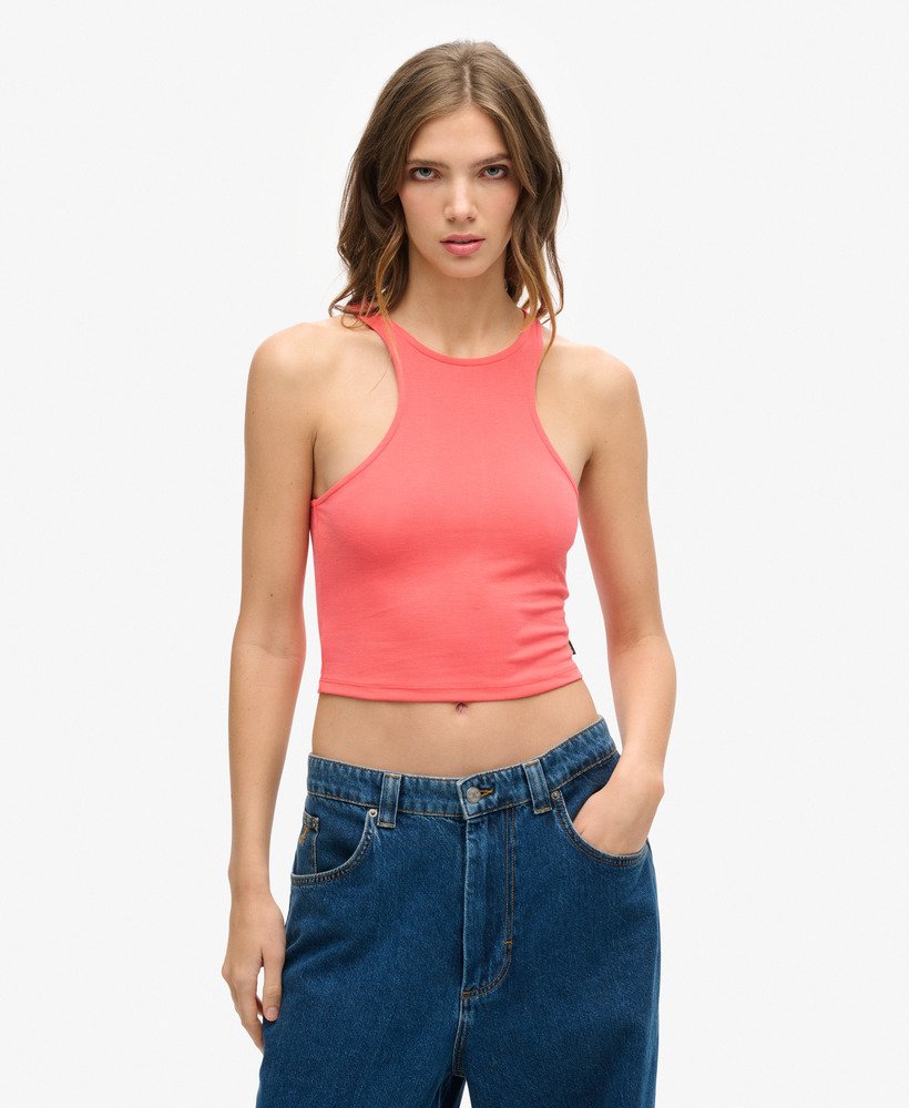 studios jersey racer tanktop in cayenne pink