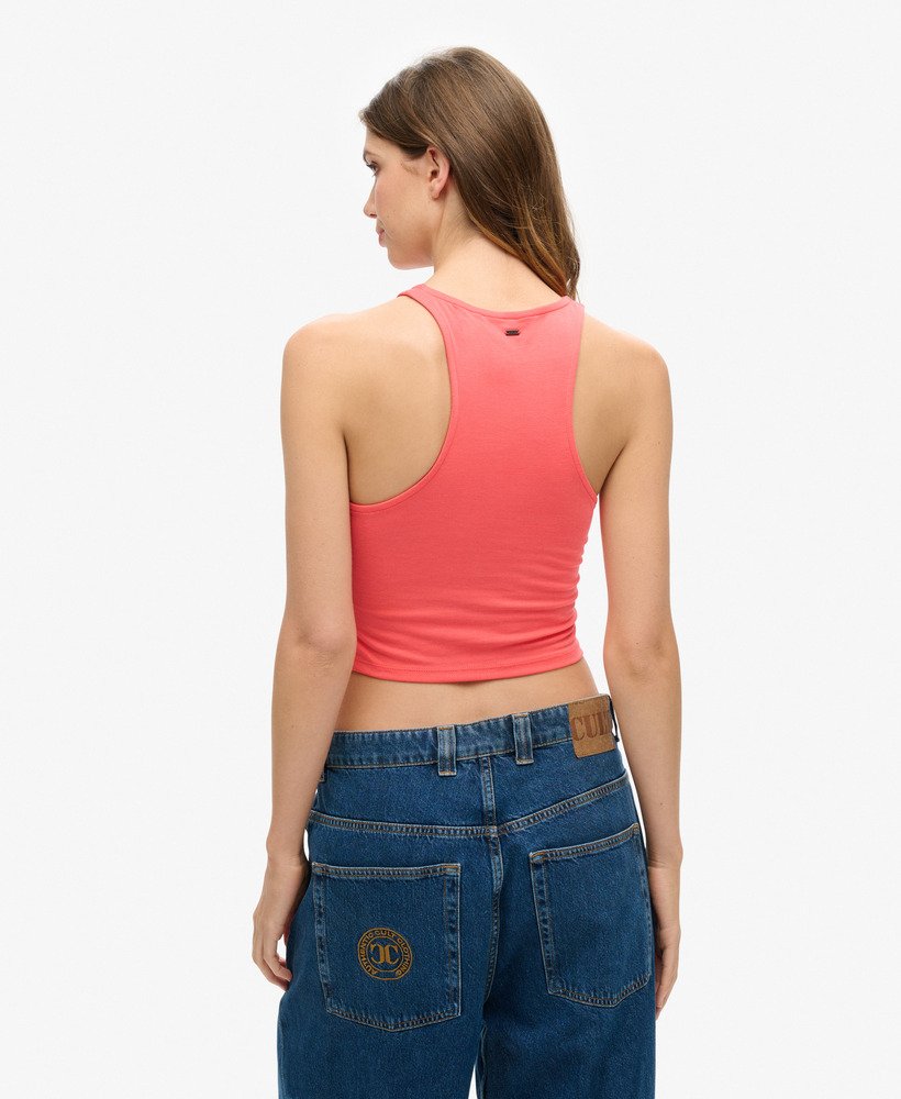 studios jersey racer tanktop in cayenne pink