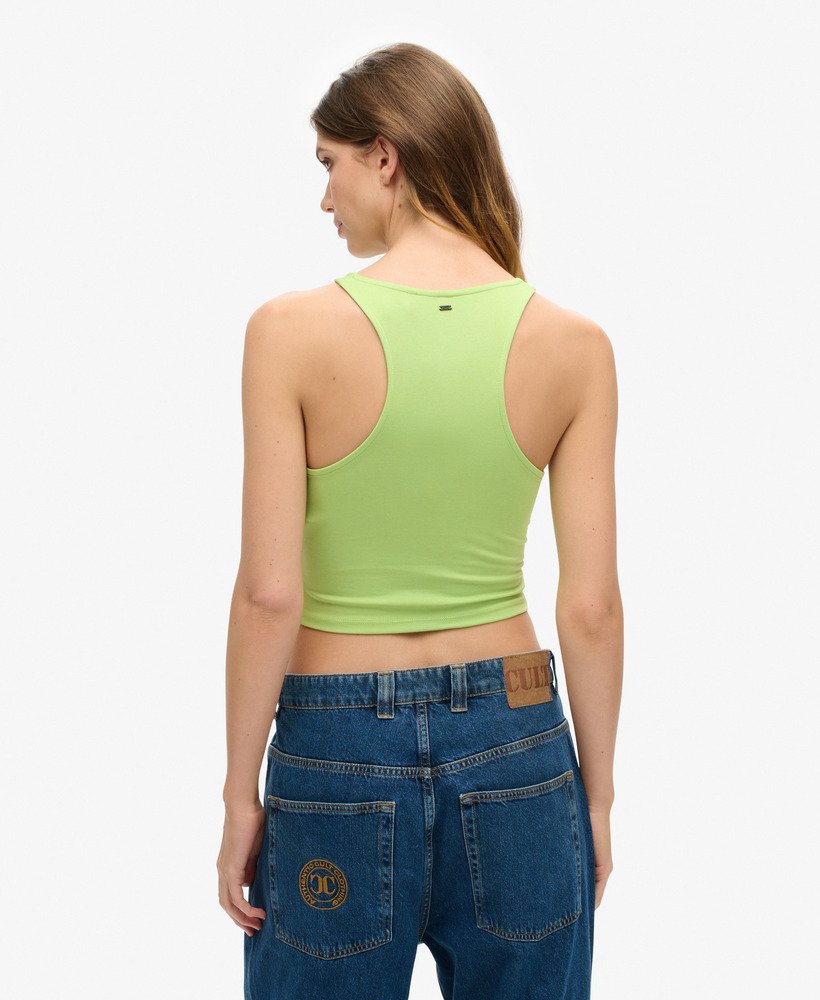 studios jersey racer tanktop in fel limoengroen
