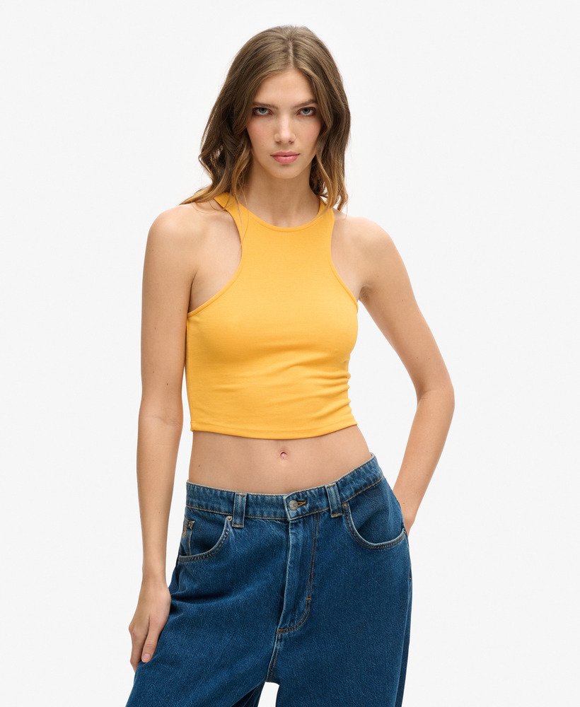 studios jersey racer tanktop in solar yellow