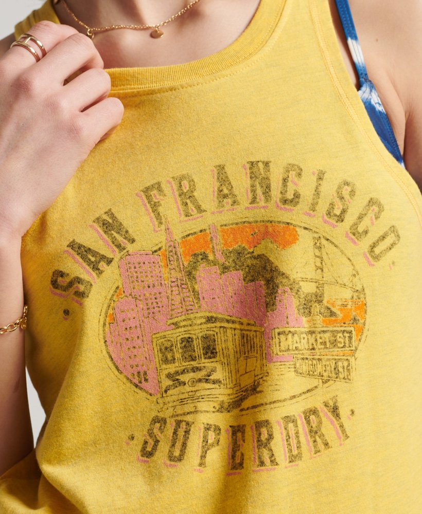 vintage city souvenirvest in mimosa orange marl.