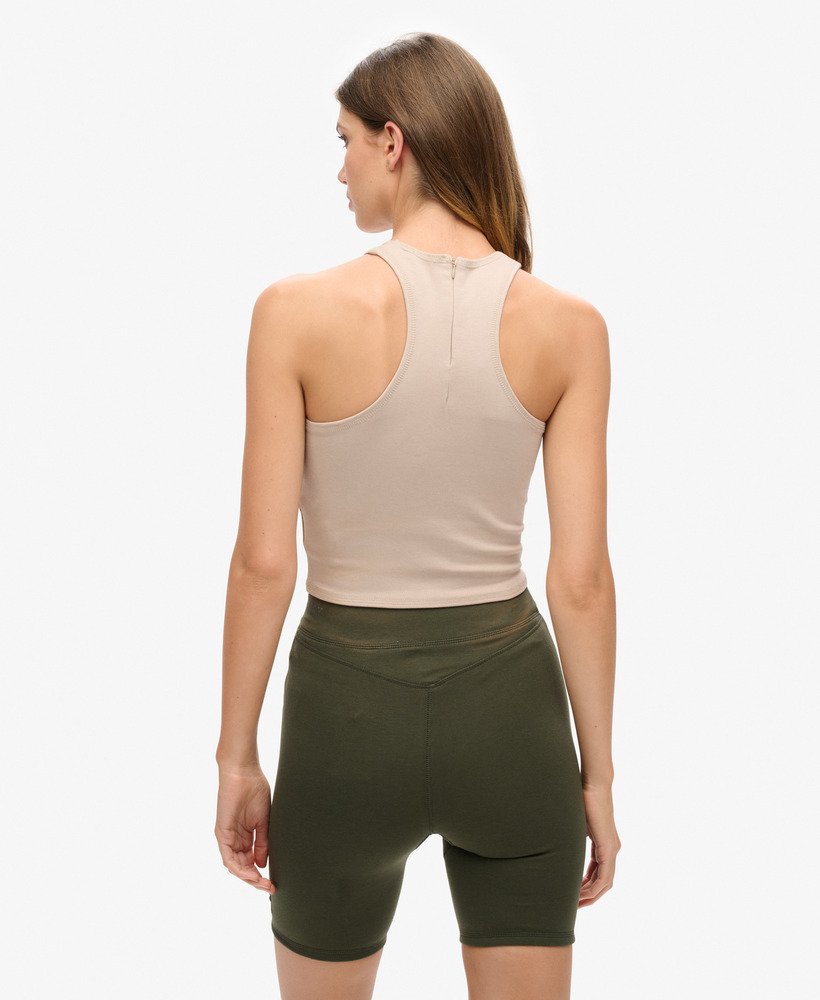 code tech racer vest top in warm grijs