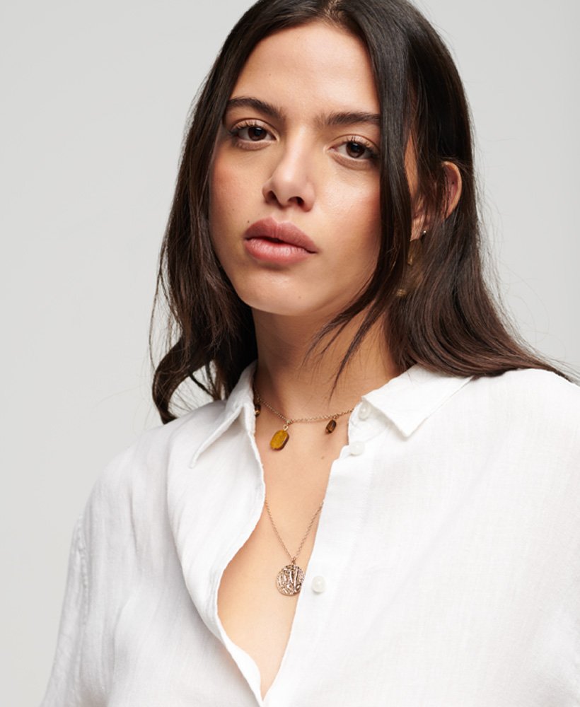 casual linnen boyfriend-shirt in optic