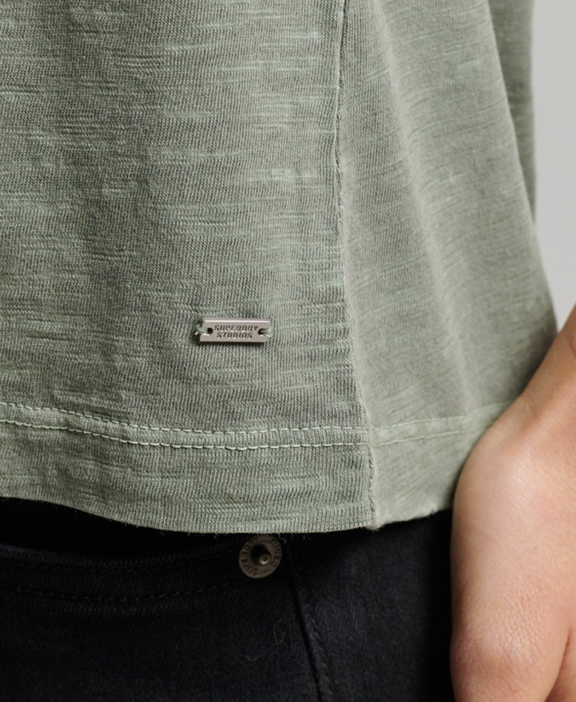studios jersey tanktop in zeegroen