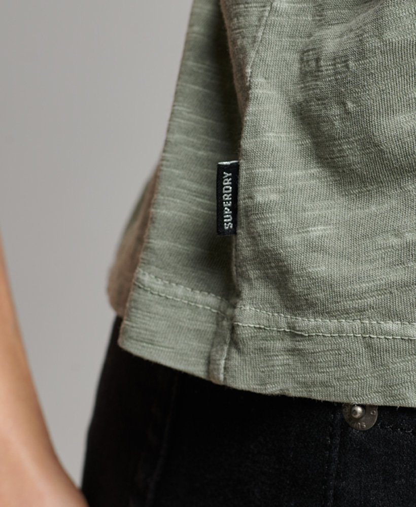 studios jersey tanktop in zeegroen
