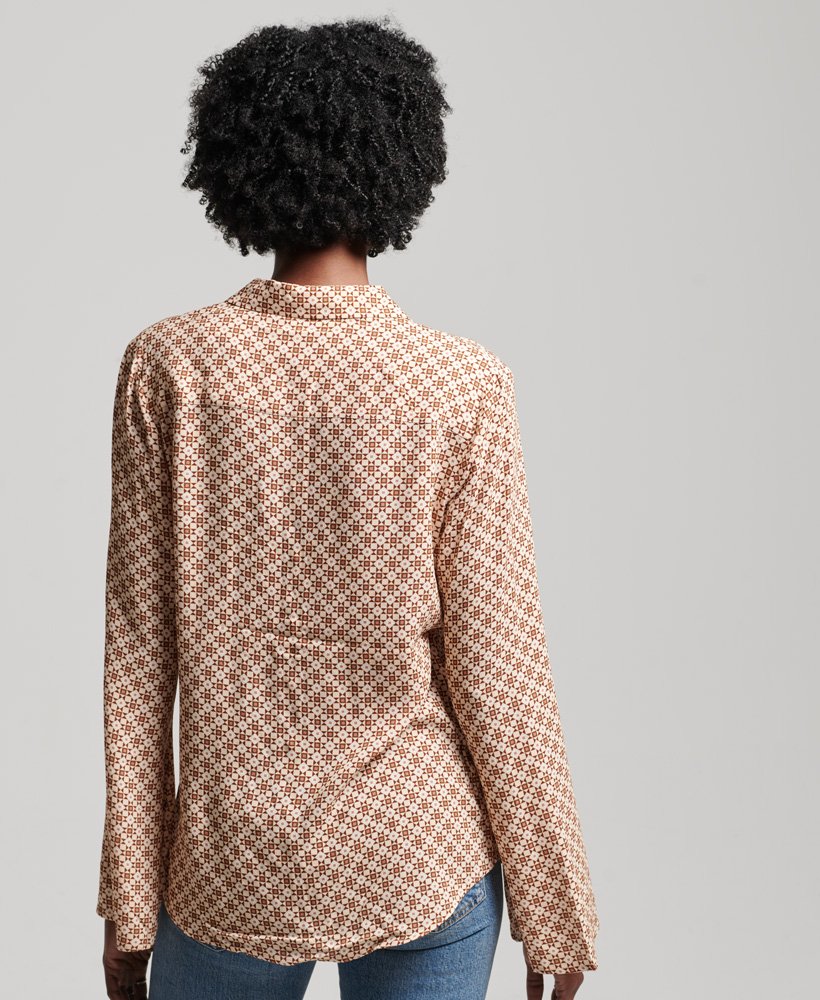 studios jaren zeventig shirt met zappa brown print