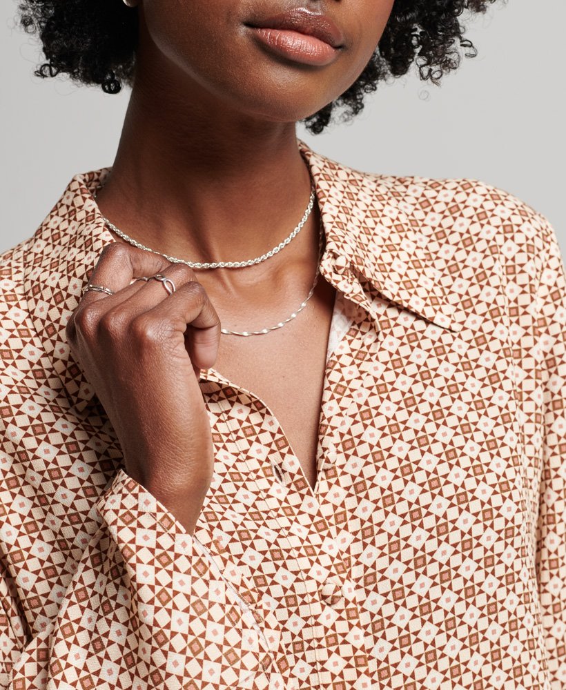 studios jaren zeventig shirt met zappa brown print