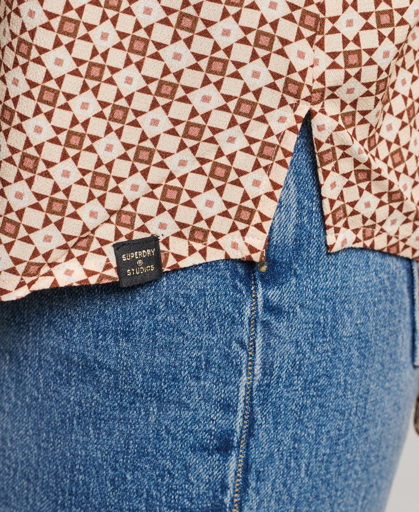 studios jaren zeventig shirt met zappa brown print