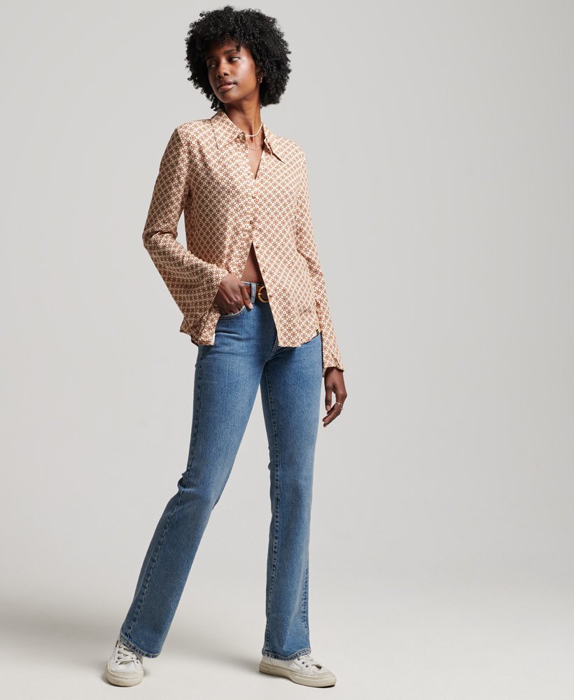 studios jaren zeventig shirt met zappa brown print