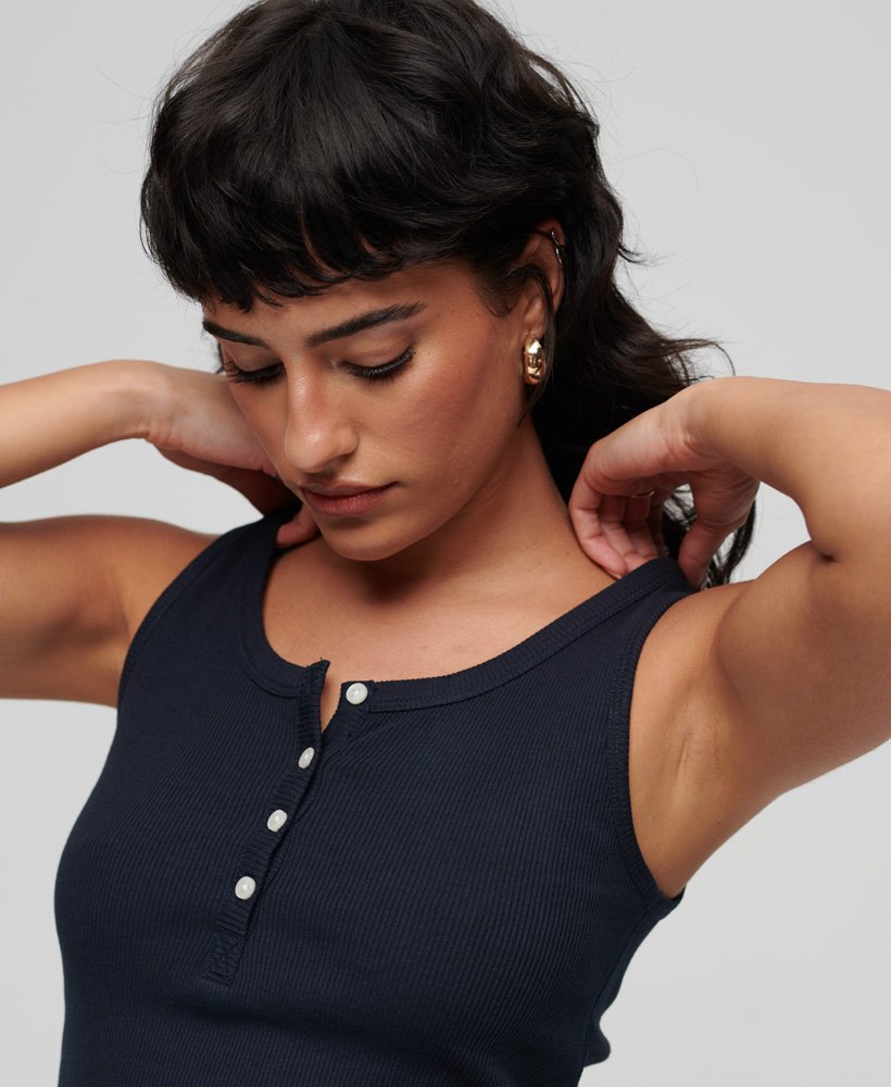 vestje met knoopsluiting in eclipse navy