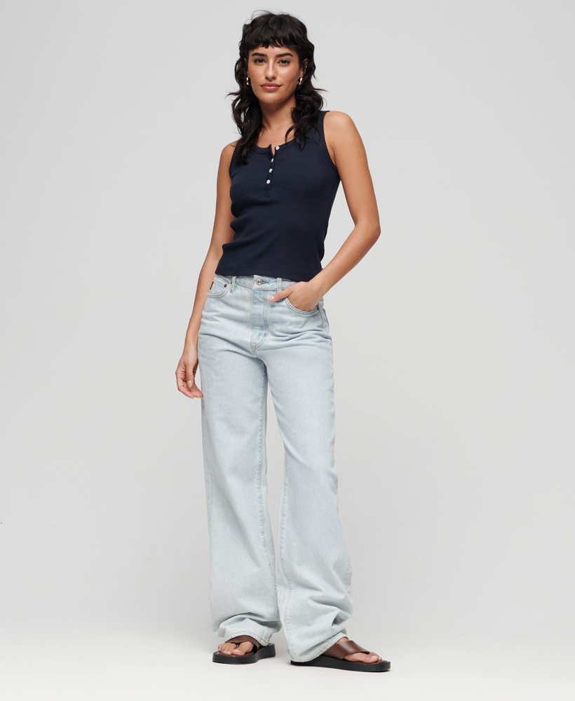 vestje met knoopsluiting in eclipse navy