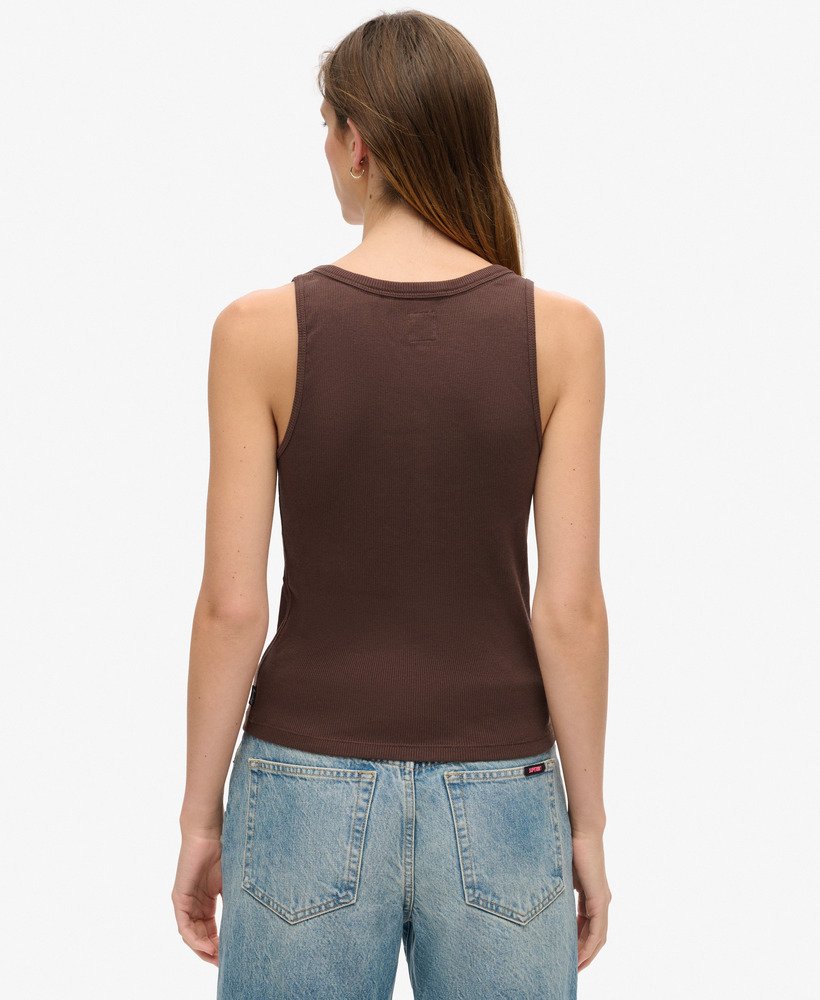 blouse met knoopsluiting in donkerbruin