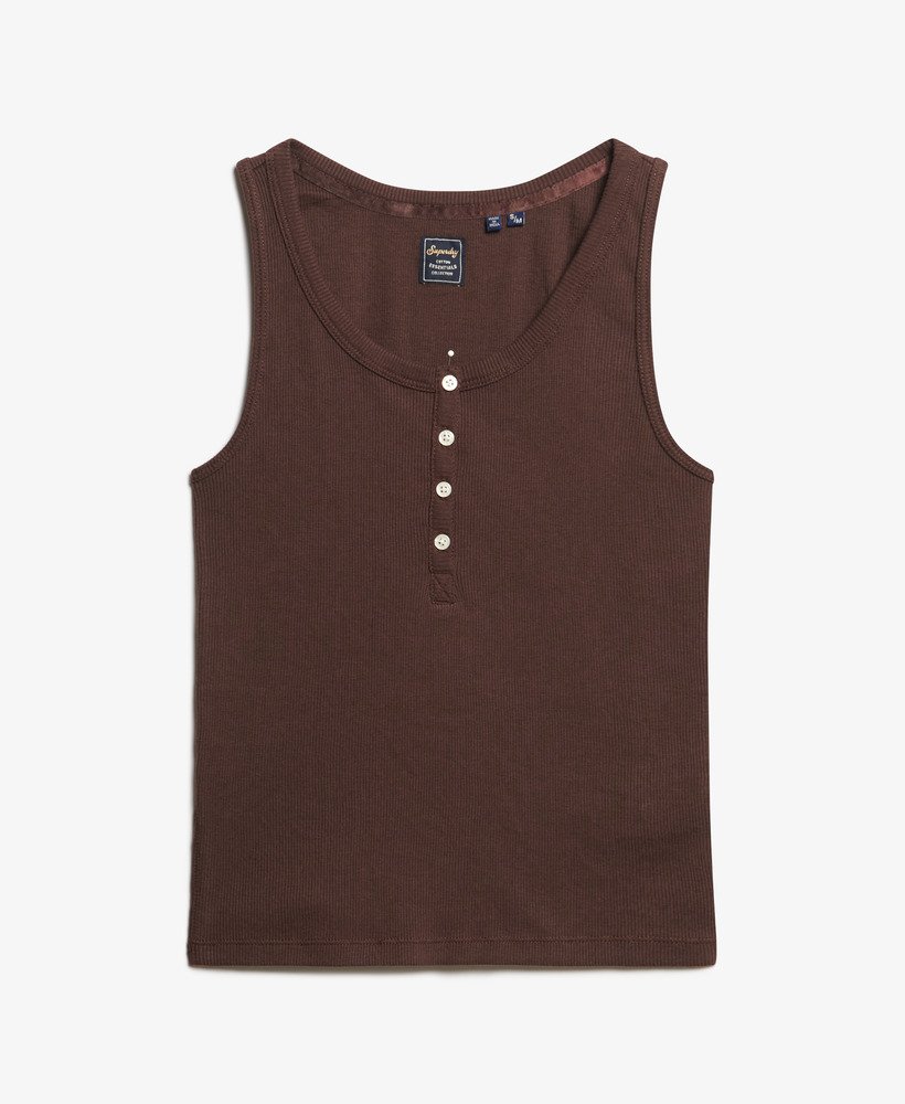 blouse met knoopsluiting in donkerbruin