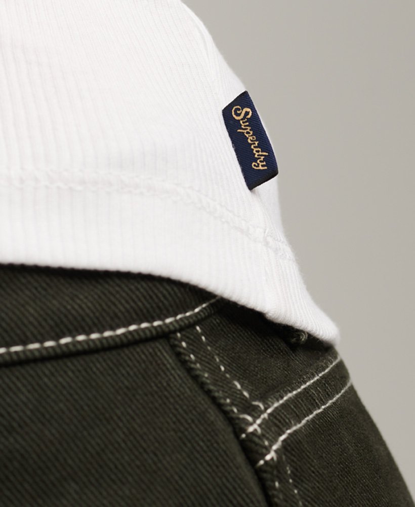 athletic essentials vesttop met kanten afwerking in optic