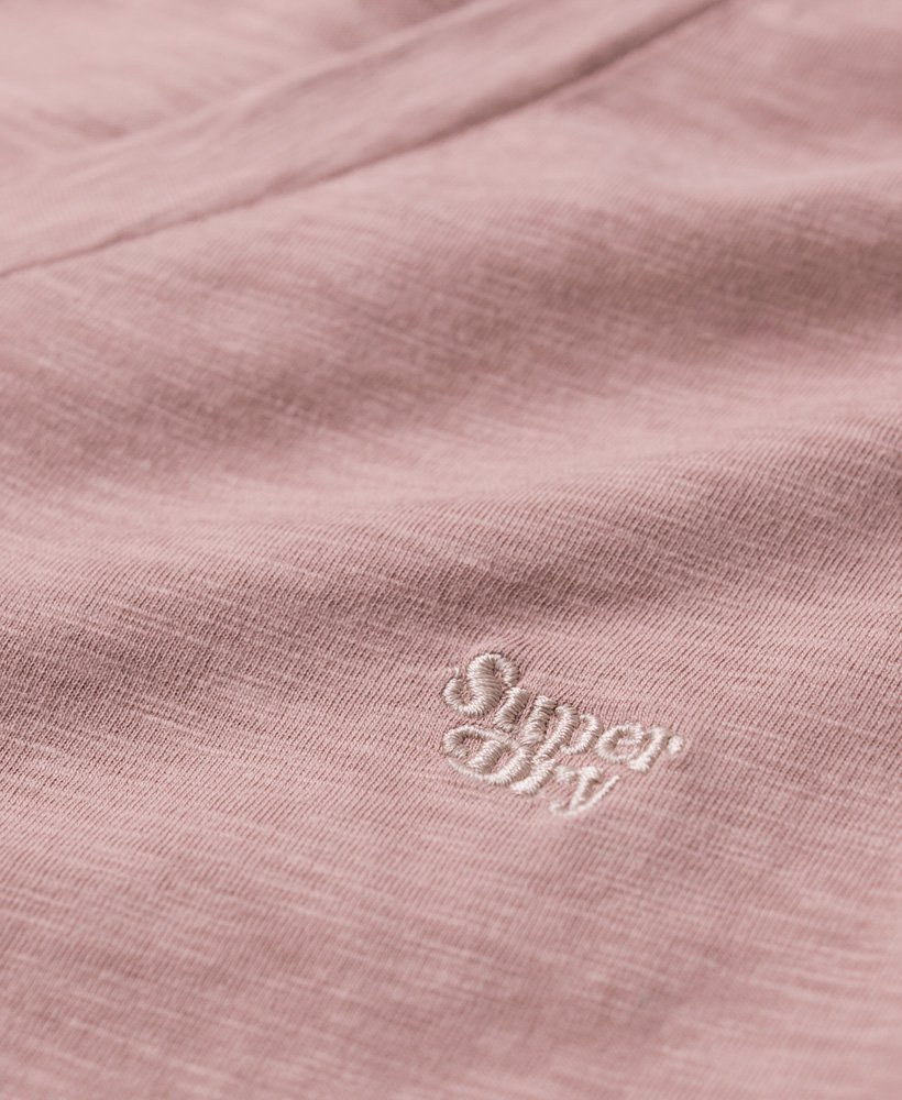 jersey top met lange mouwen en v-hals in mesa rose pink