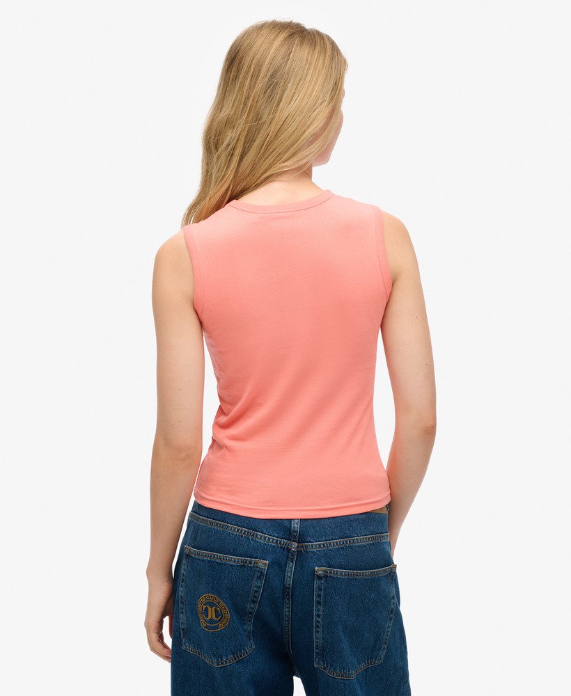 superdry x komodo classic dragon vest top in sunset coral