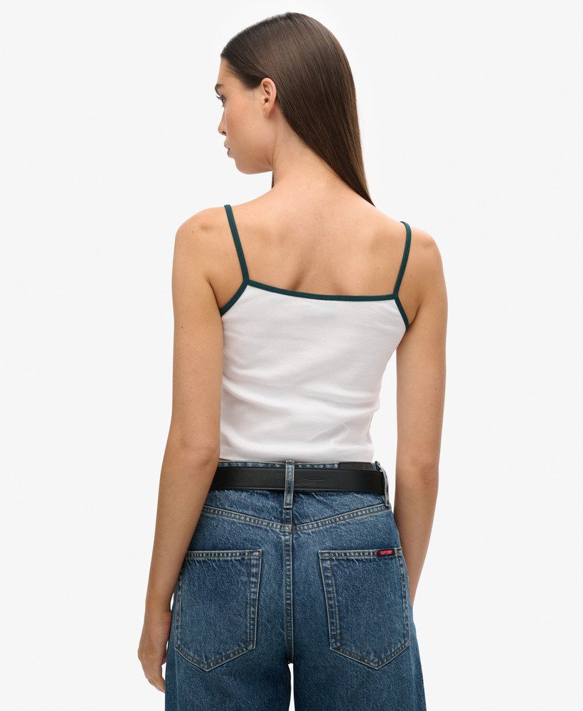 athletic essentials crop cami top in optic
