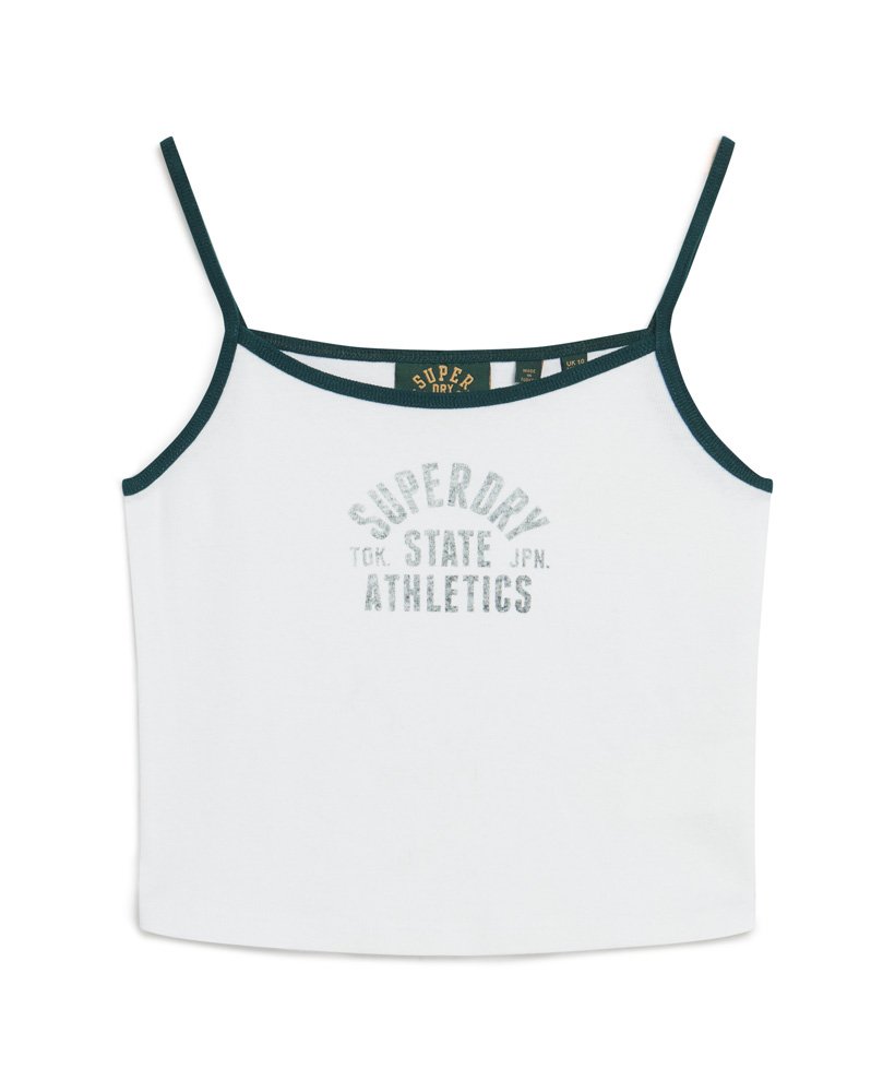 athletic essentials crop cami top in optic