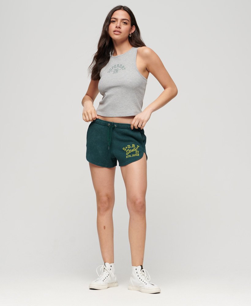 athletic essentials wafel tanktop in grijs gemengd
