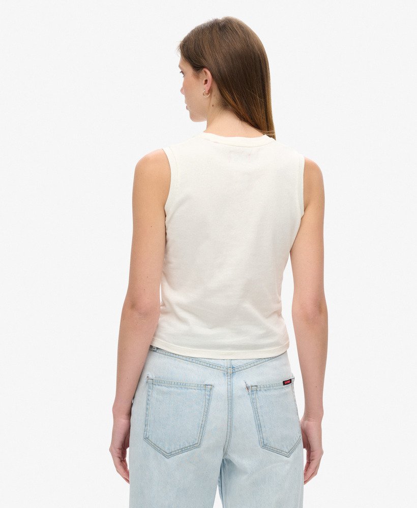 tattoo-vest met strasssteentjes in winterwit