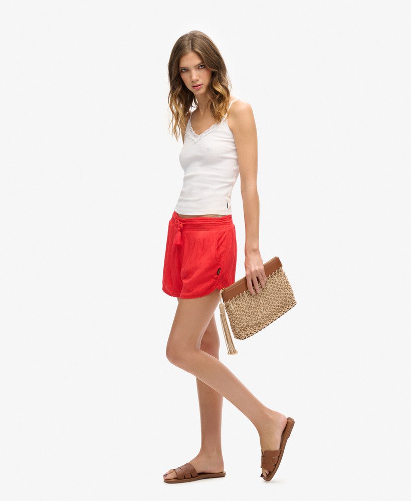 biologisch katoenen essential rib lace cami top in optic
