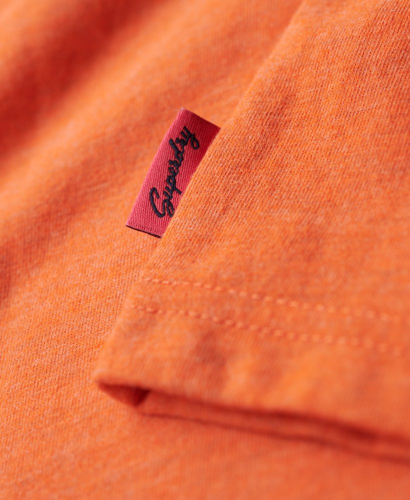 la vintage logo graphic slim vest top in soda pop orange marl