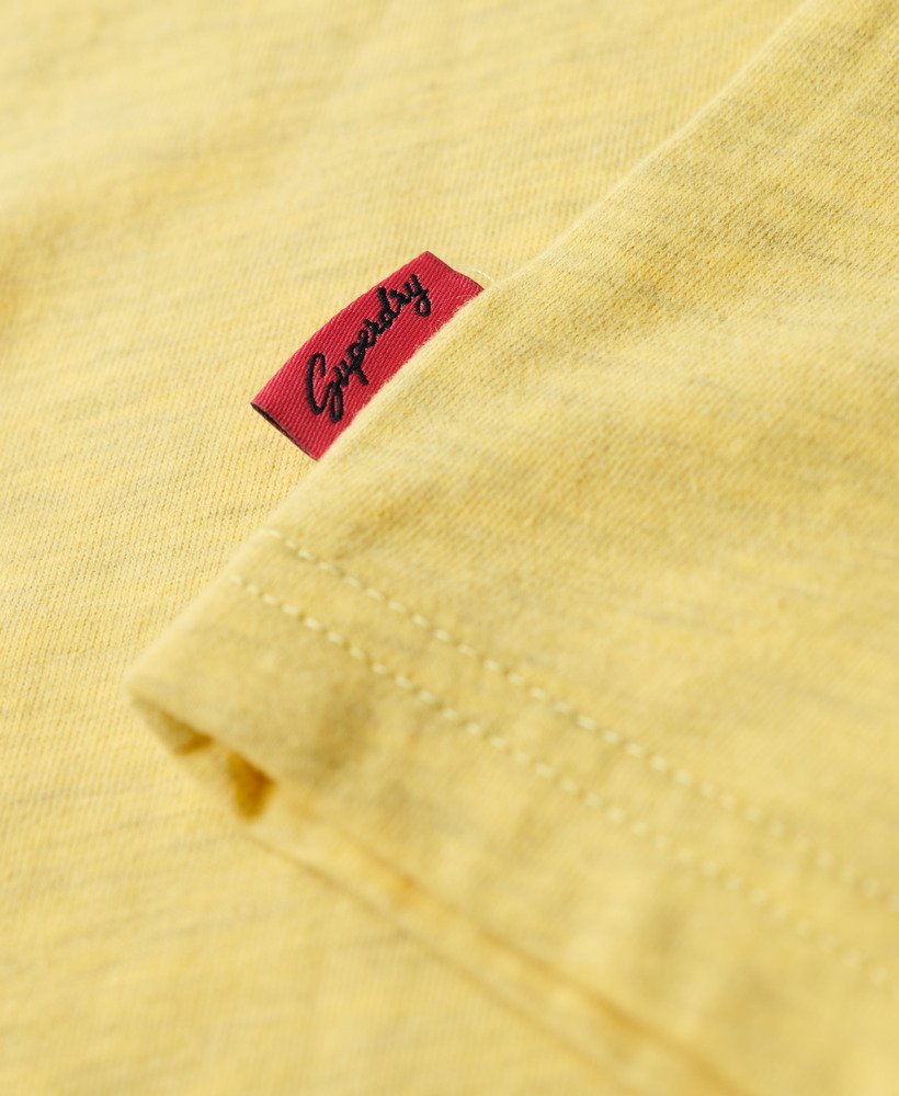 la vintage logo graphic slim vest top in sun yellow marl