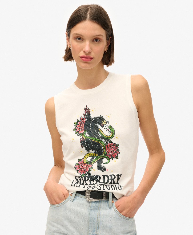 tattoo-vest met strasssteentjes in de eu